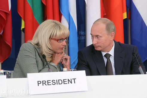 Татьяна Голикова и Владимир Путин